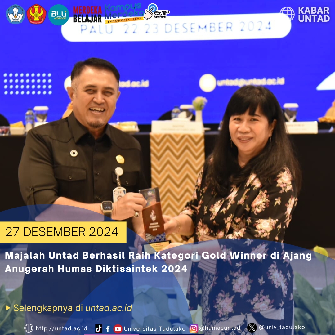 Pada Jumat, 13 Desember 2024 lalu, Tim Majalah Universitas Tadulako (Untad) berhasil meraih peng